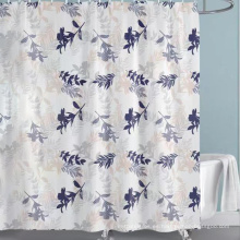 12 ganchos cortina de ducha de baño impermeable estampada
